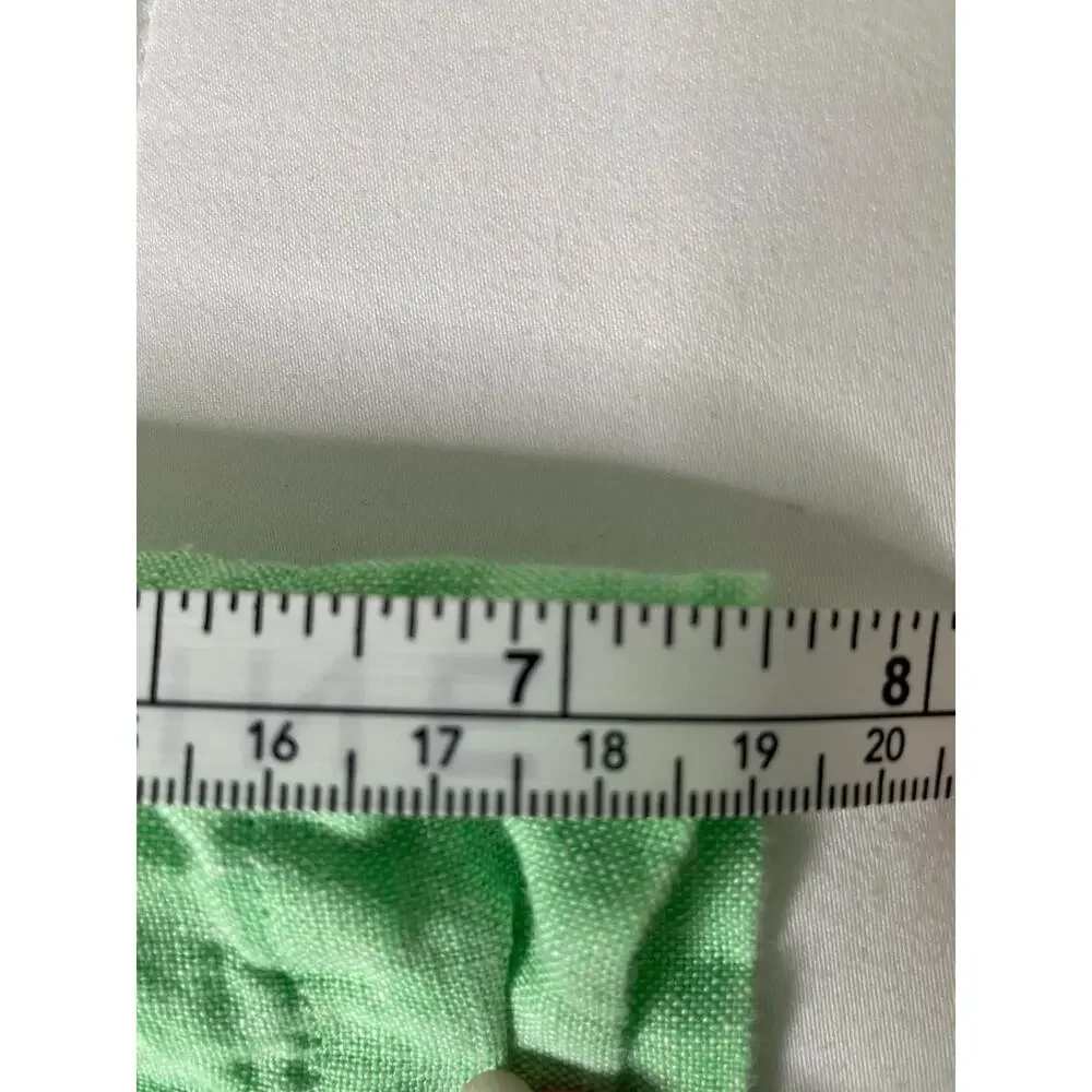 Banana Republic Mens XL Slim Fit 100% Linen Green Short Sleeve Button Front Shir
